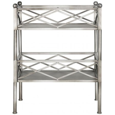 SAFAVIEH Jamese Storage Shelves- Silver - 24.5 x 31.5 x 14.5 in. AMH1531B